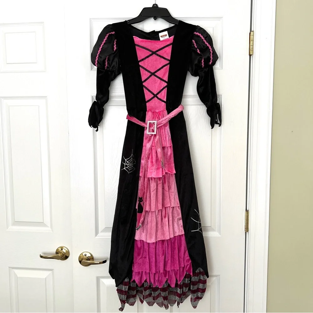 Witch costume dress, hat, broom Youth Large